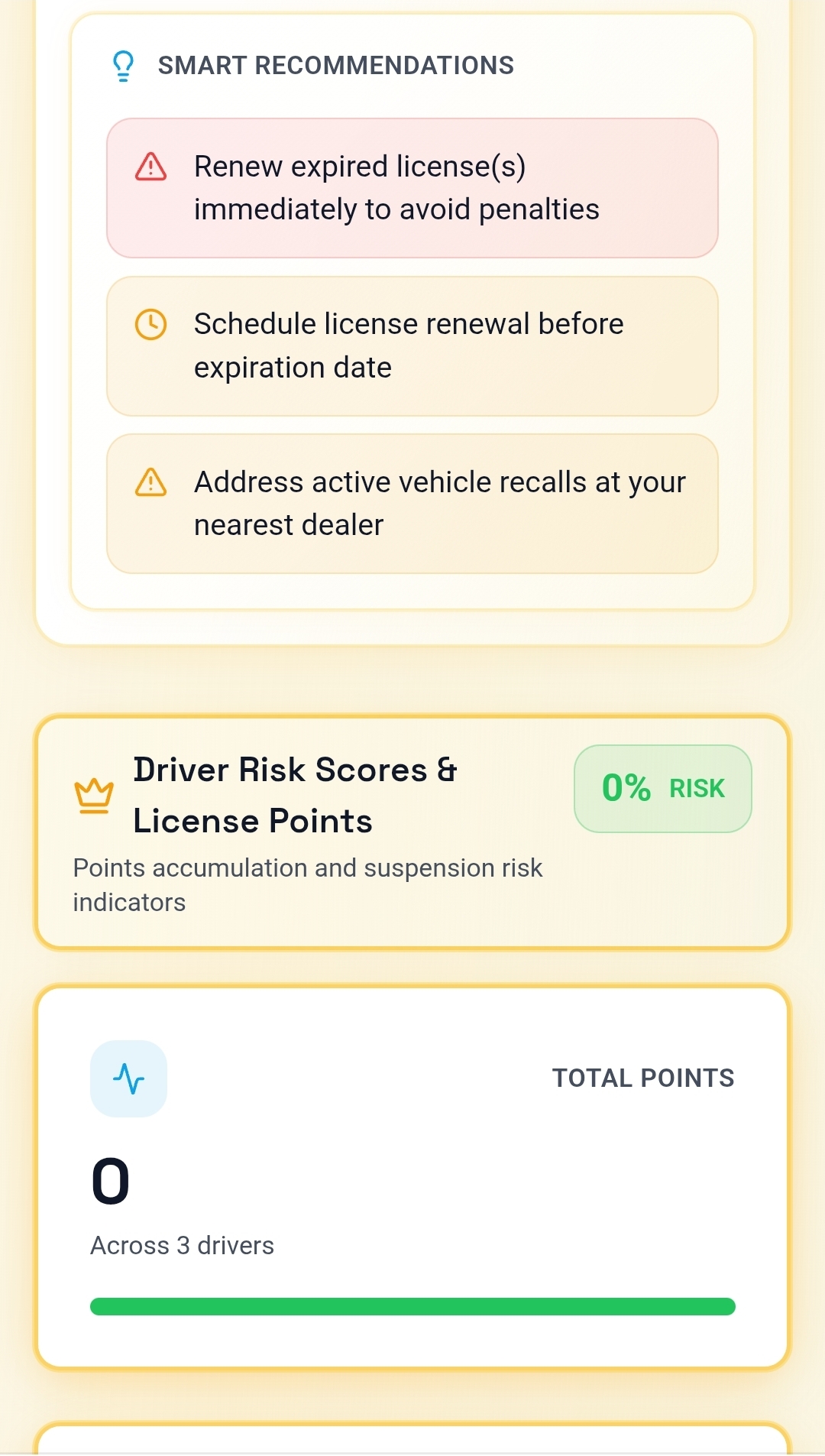 Smart Recommendations & Risk