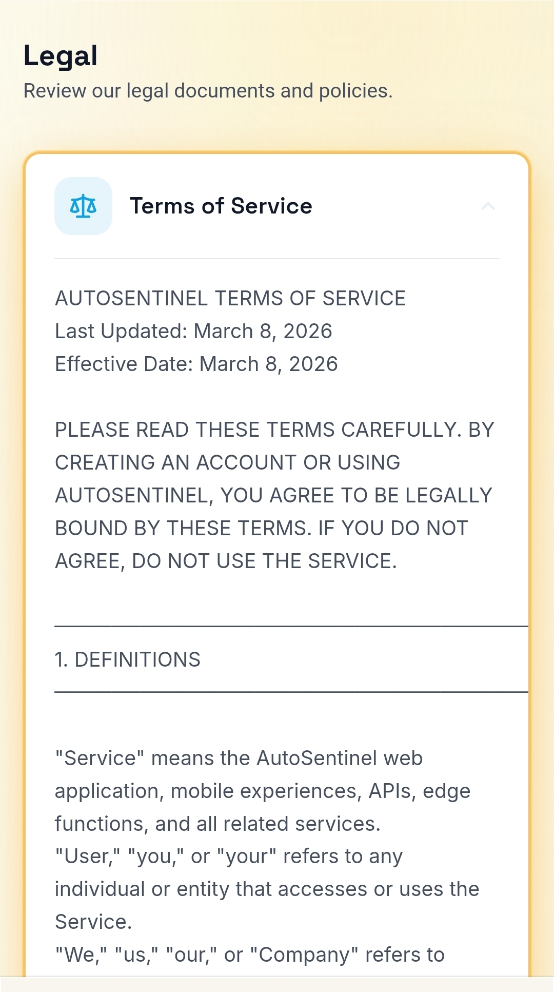 Terms of Service