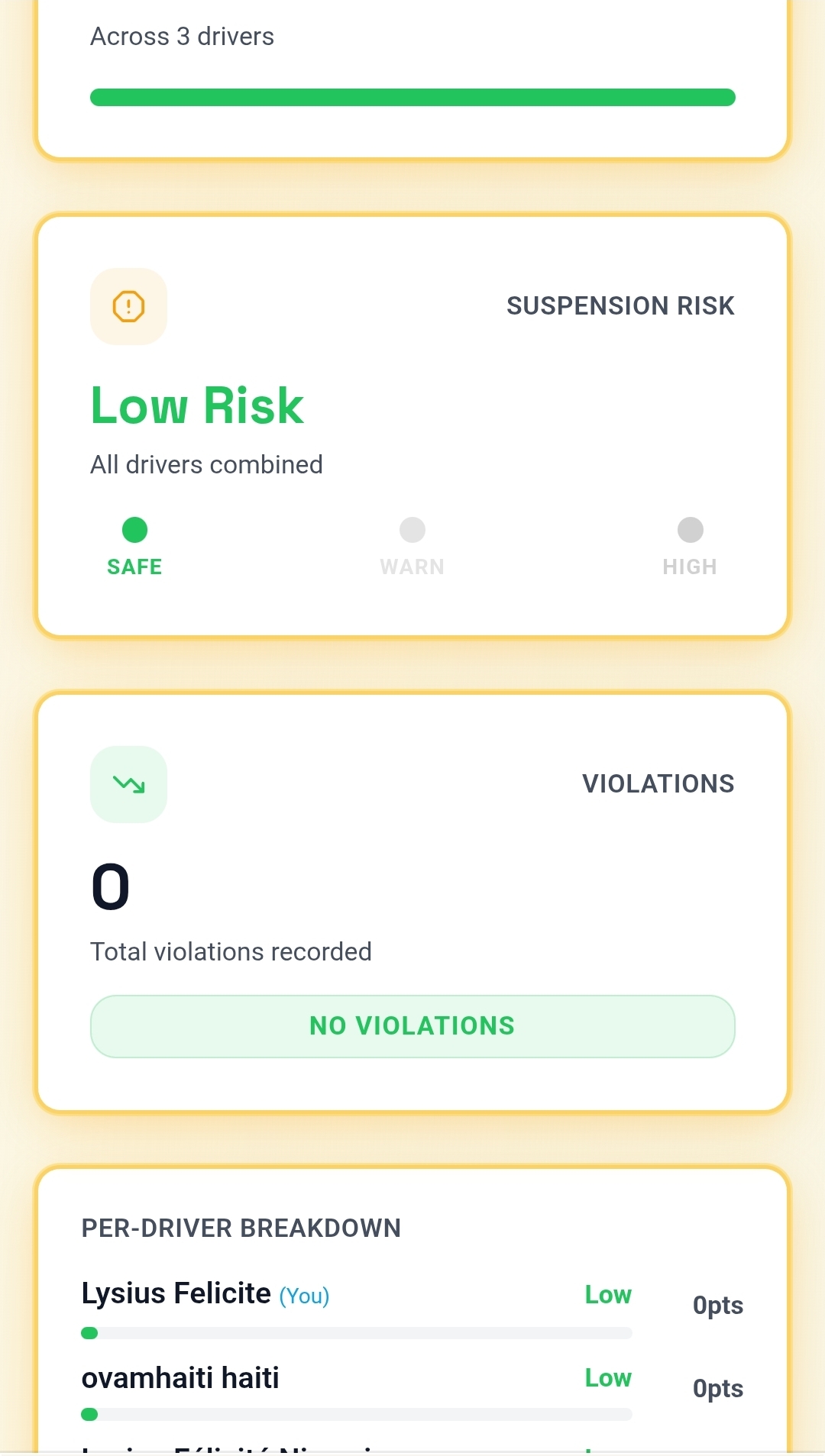 Suspension Risk & Violations