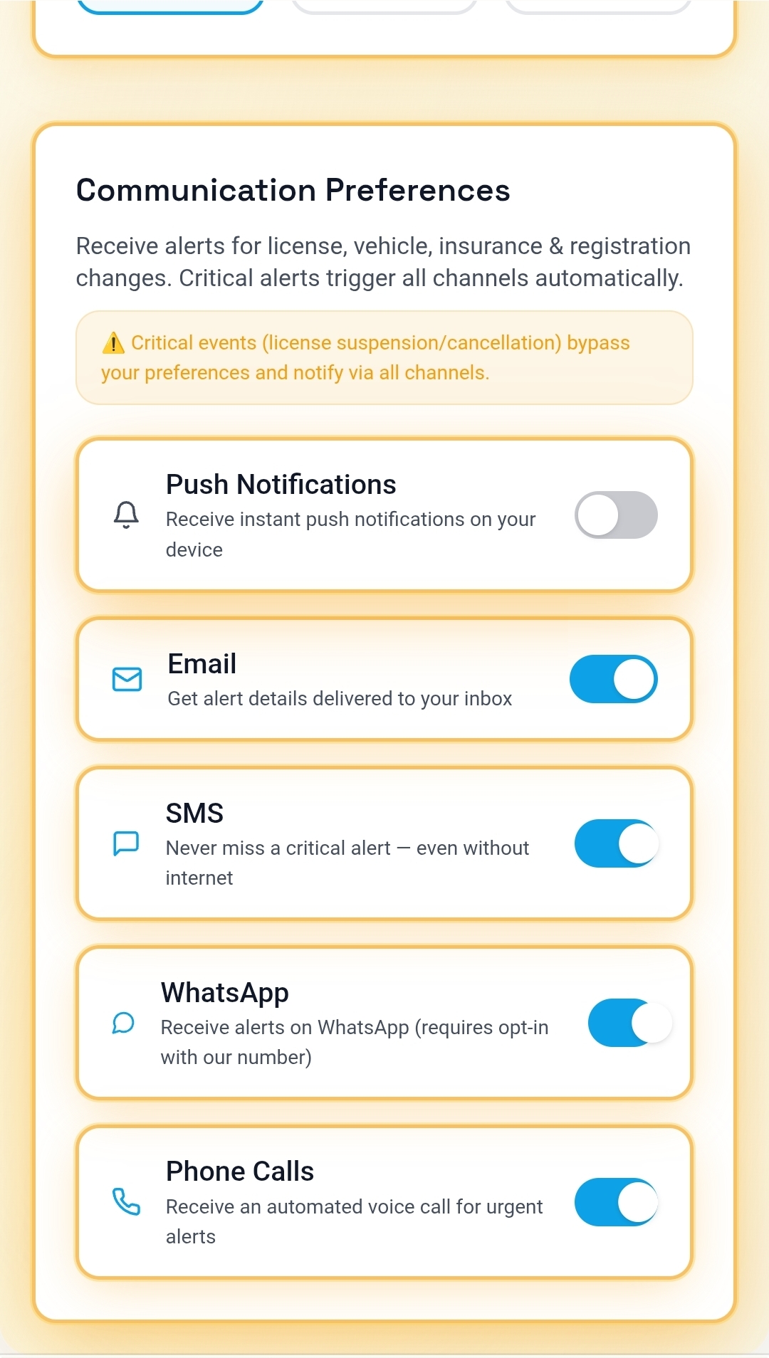 Communication Preferences