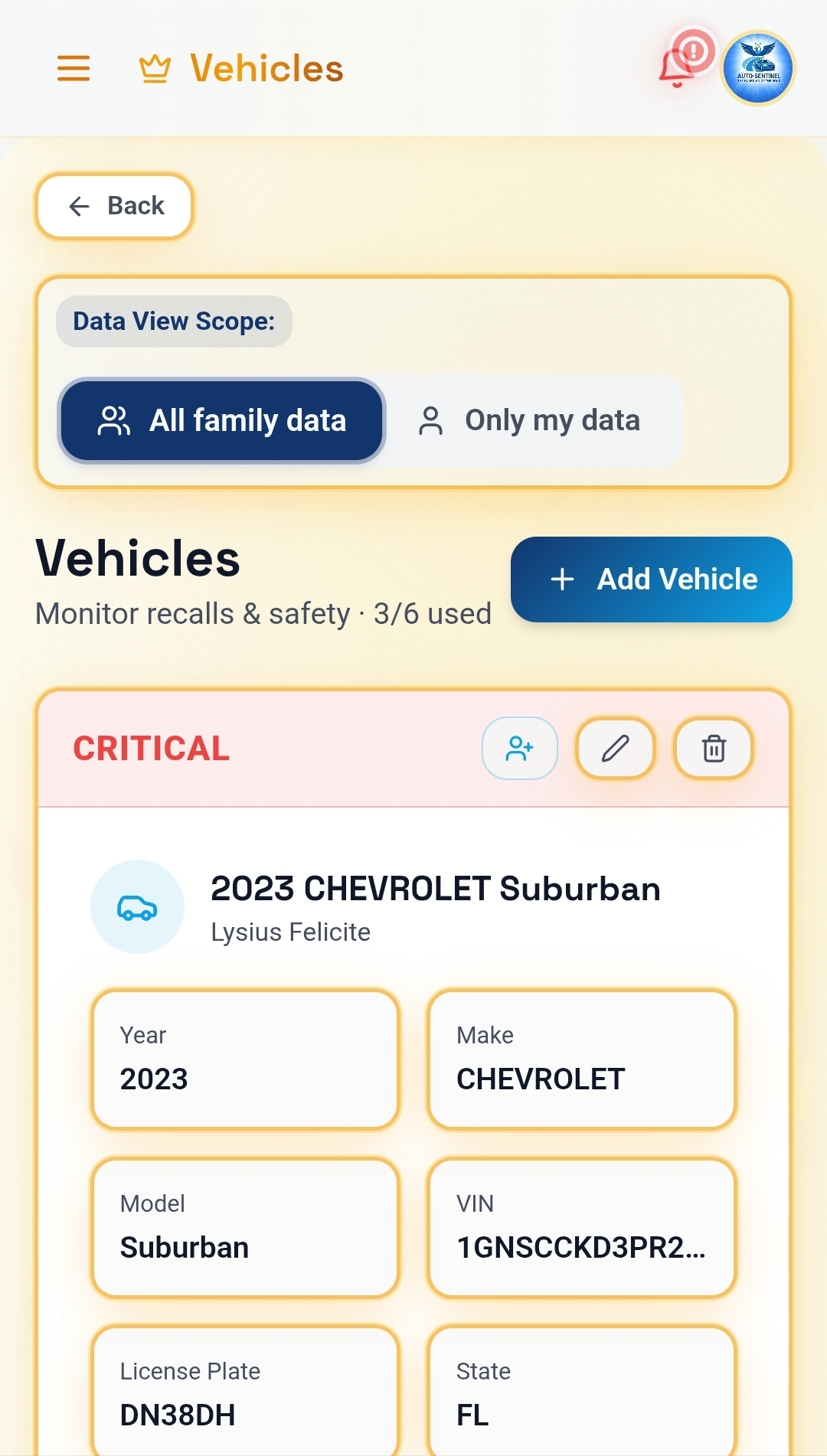 Vehicles — List